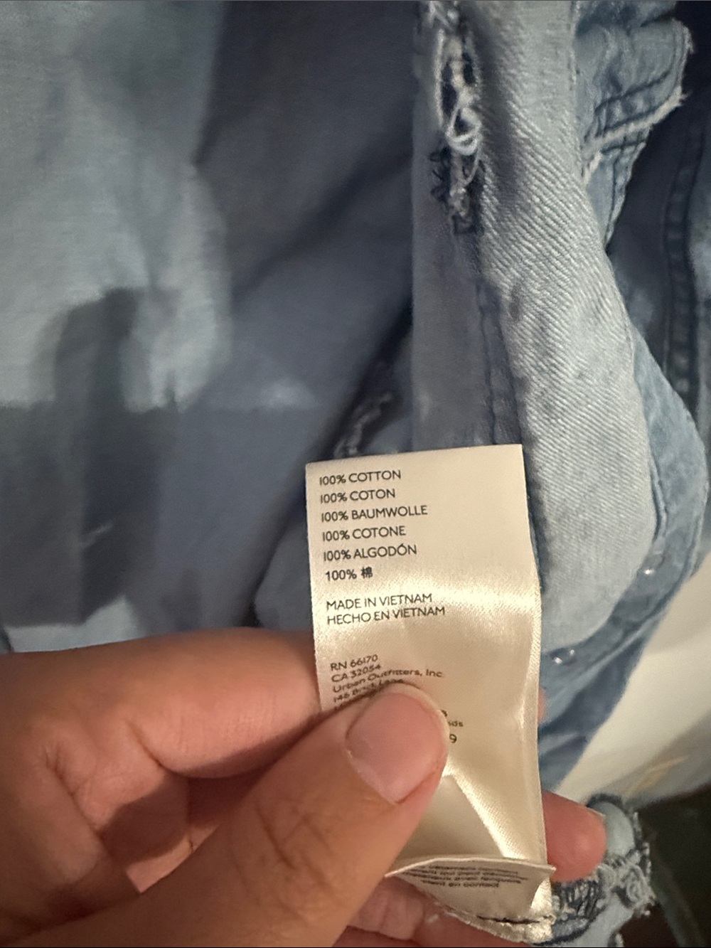 Free People Faded Light Blue Denim Button-Front Jacket - Picture 5 of 5